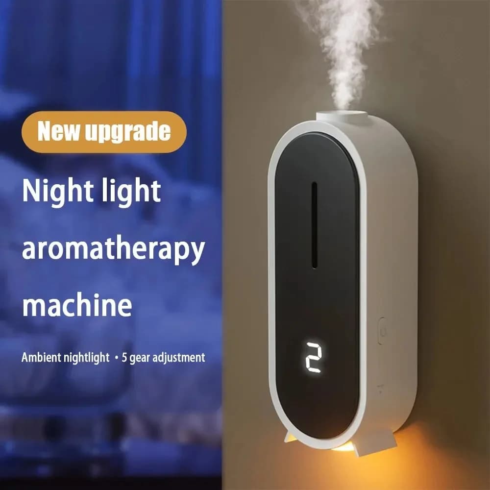 Pulvérisateur de parfum automatique USB, lumière ambiante, Machine d'aromathérapie murale, huile ess