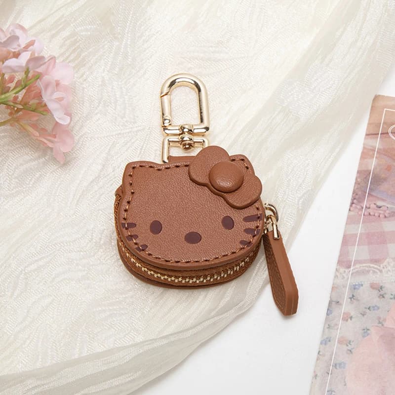 Porte-clés HelloKitty Manga personnalisé en cuir, pendentif pour sac, accessoires de mode, cadeau d'