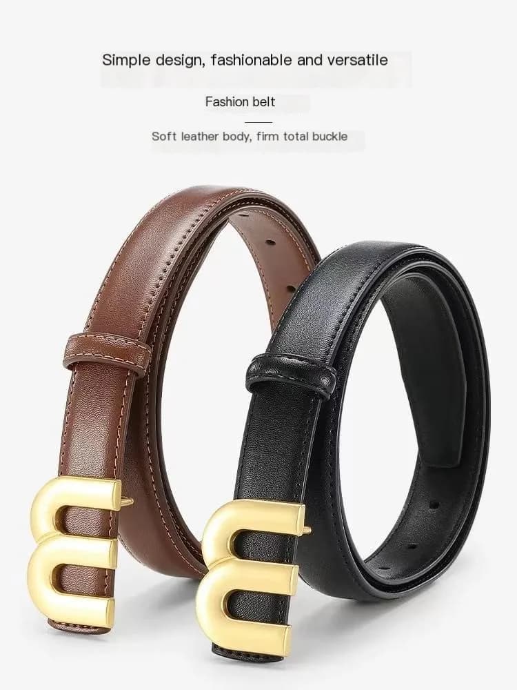 Ceinture à la mode pour femmes, boucle dorée de haute qualité, meilleure assortie avec une robe à ce