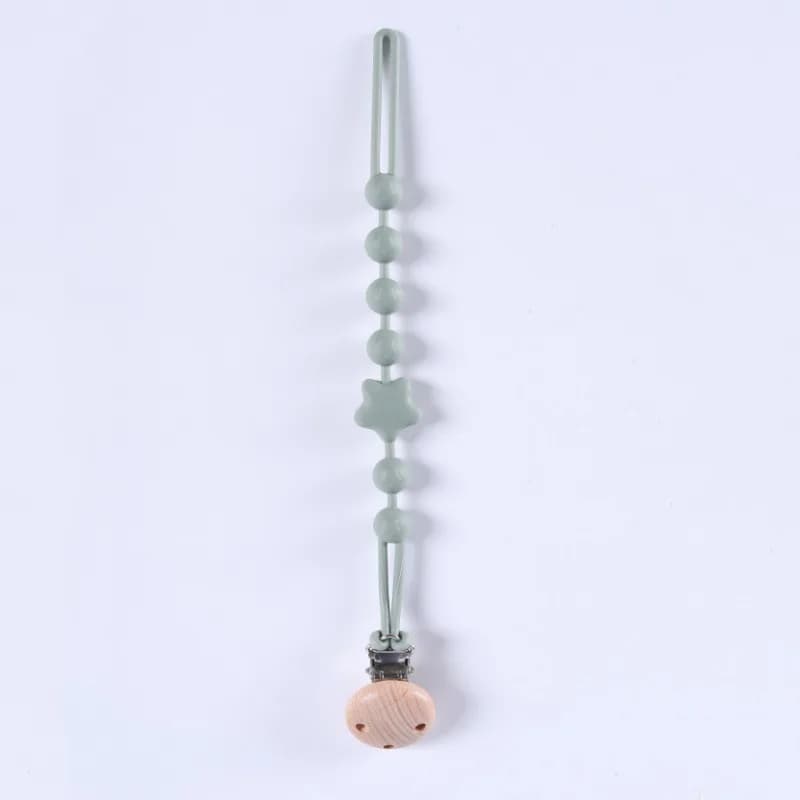 Chaîne de confort intégrée style étoile à cinq branches, chaîne anti-chute en silicone pour sucette,
