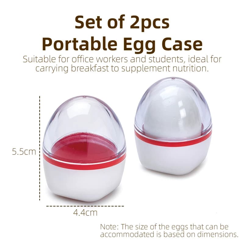 Joie-Boîte de rangement portable pour œufs, 2 pièces, coquetiers, conteneur antichoc, porte-œufs pou