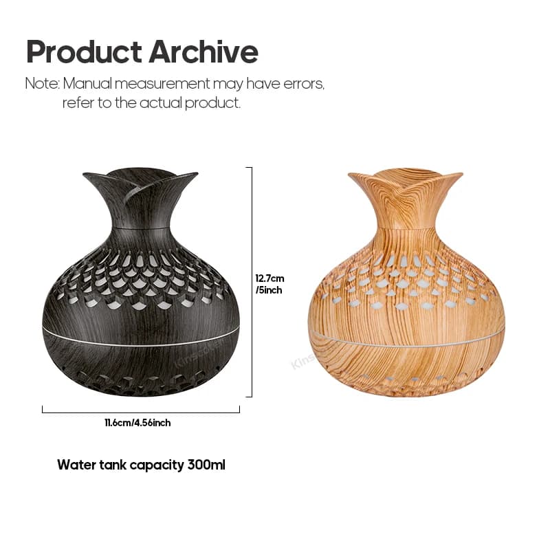 Humidificateur à Grain de bois 300ml, diffuseur d'arôme USB, atomiseur, humidificateur domestique, I