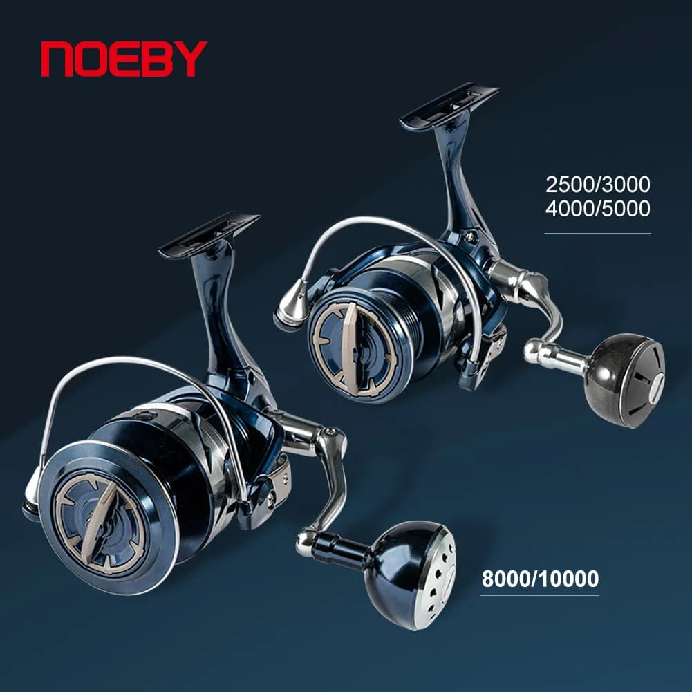Noeby moulinet de pêche Spinning 2500 3000 4000 5000 6000 8000 10000 traînée Max 25kg moulinets de p