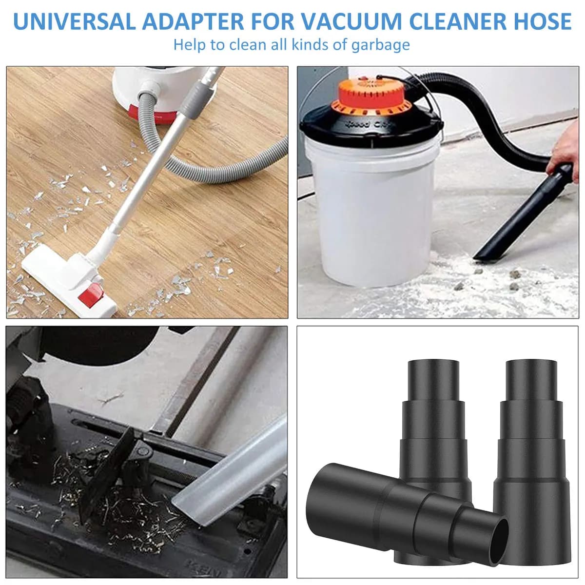 Adaptateur de tuyau d'aspirateur durable, tuyau flacon professionnel, remplacement réutilisable, 2 p