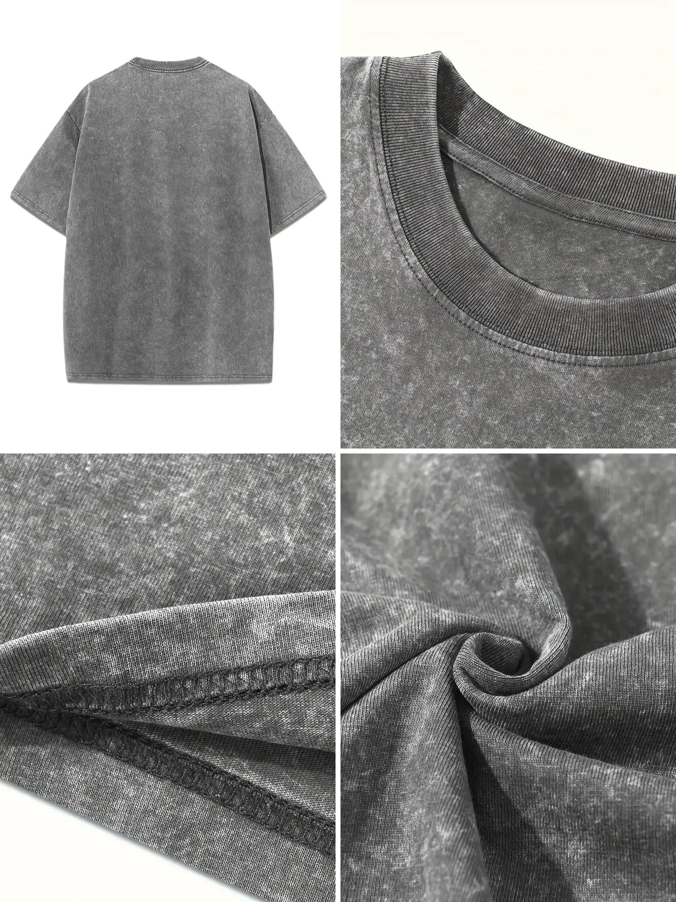 Limoncello impression lavé T-Shirts femmes coton T-Shirts col rond confortable en détresse Streetwea
