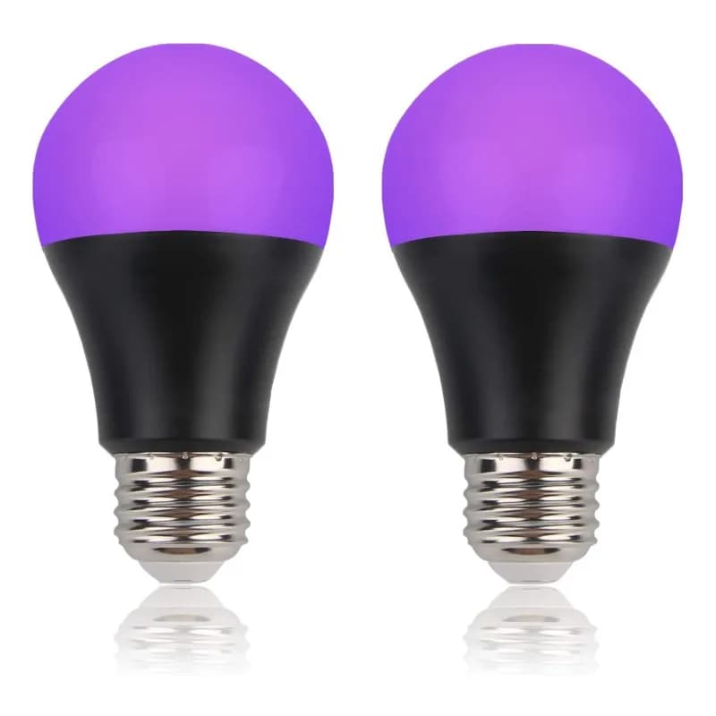 Ampoule LED noire, 9W, 385-400nm, 395nm, 385-400nm, lumière néon, lueur dans le noir, pour peinture 