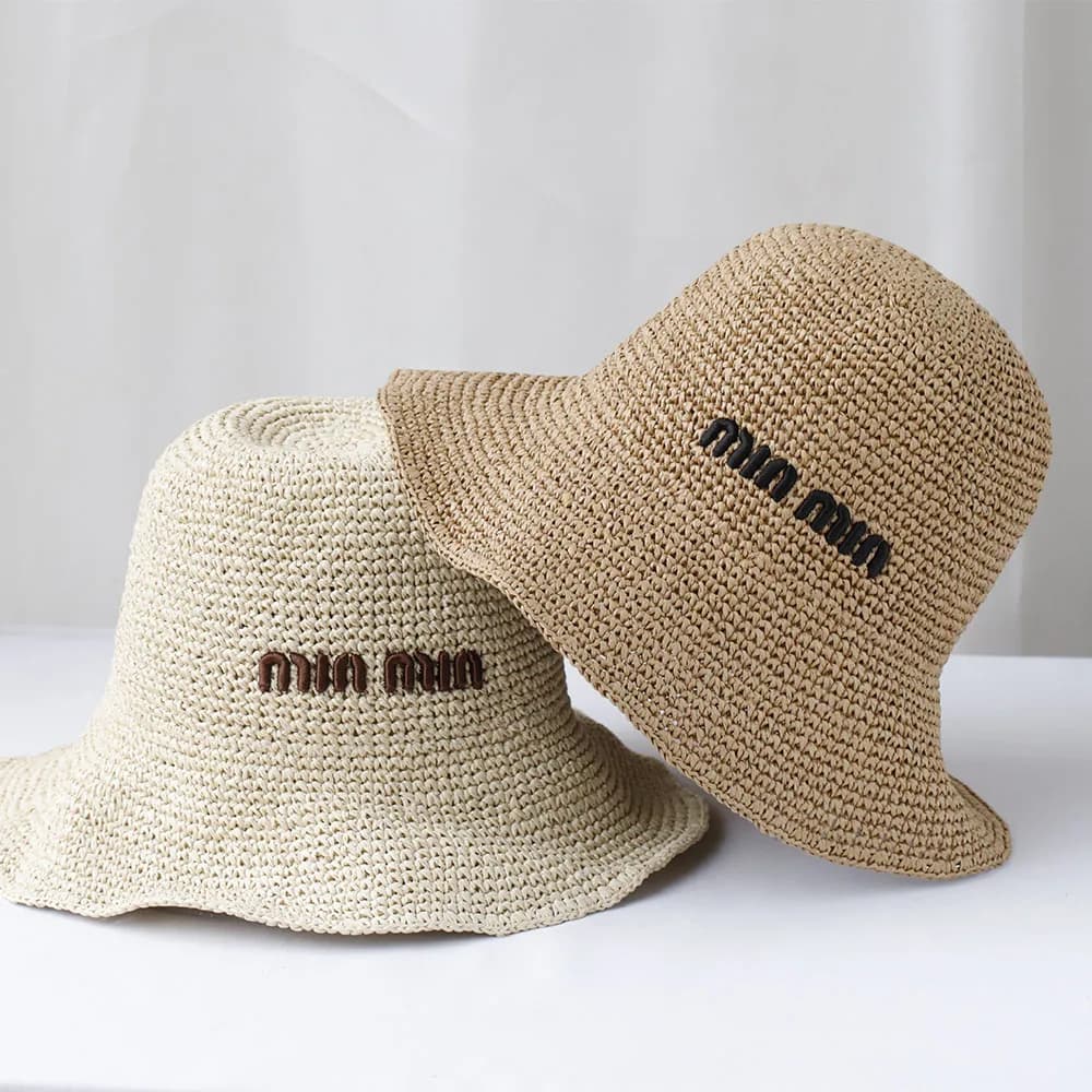 Nouvelles femmes Chapeau de soleil large bord chapeaux de plage femmes été Chapeau de paille pliable