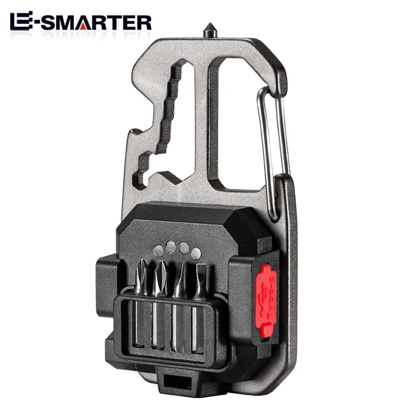 Mini lampe de poche LED Rechargeable, porte-clés, tournevis, clé, lampe de poche Portable, lampe à f