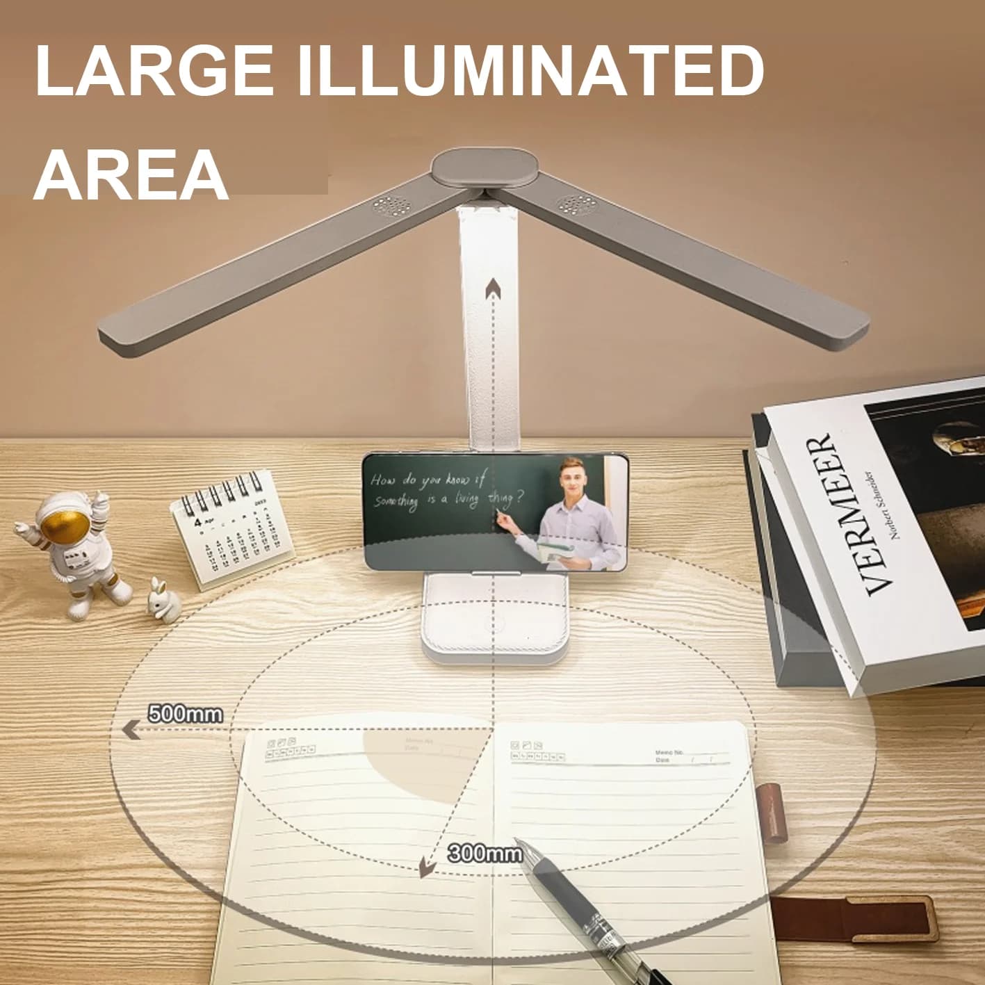 Lampe de bureau LED lampe de Table Rechargeable USB 3 niveaux Dimmable tactile éclairage de bureau P