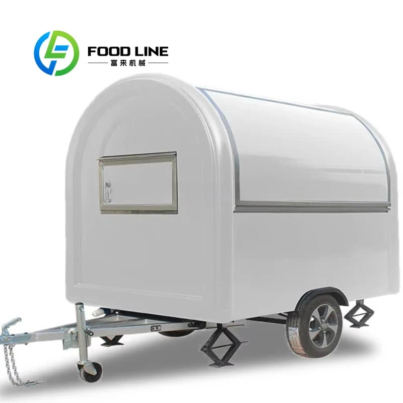 Remorque alimentaire Mobile 3 en 1, barbecue Convertible, Station de café, chariot de crème glacée a