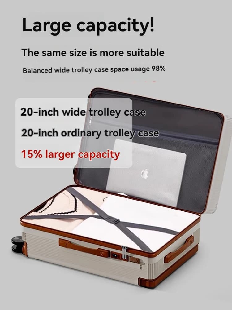 2025 nouvelle valise de voyage de grande capacité de freinage antichoc à tige large 20 "sac de verro