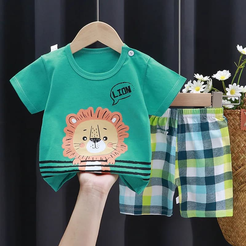Ensembles de vêtements pour enfants garçons dessin animé imprimé t-shirt Simple mode t-shirts Shorts