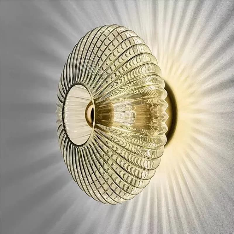 Appliques murales LED nordiques en verre ondulé, luminaires décoratifs pour couloir, allée, escalier