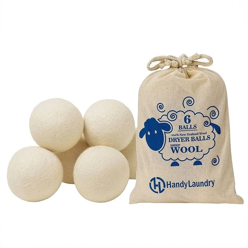 Boules de séchage en laine naturelle, boule doucissante pour peaux sensibles, boule de lessive réuti