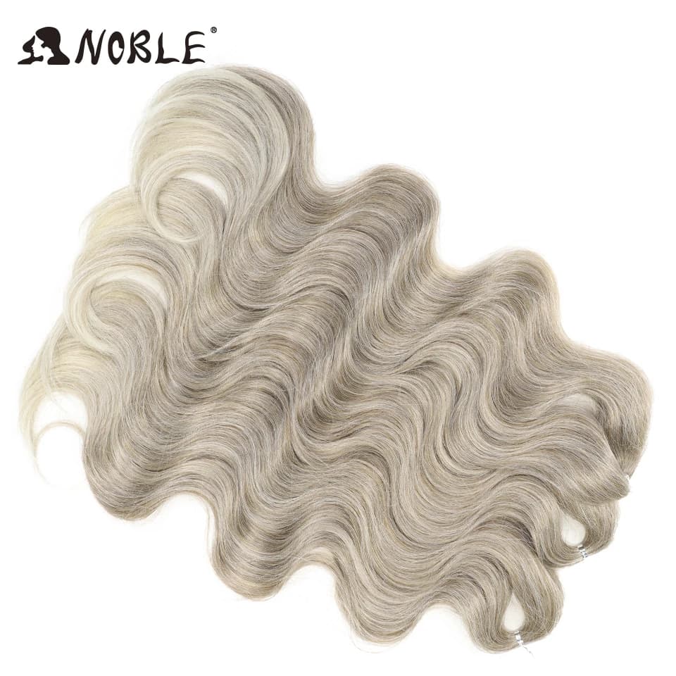 Tresses synthétiques ondulées au crochet-Noble, extensions de cheveux blonds ombrés, queue de cheval