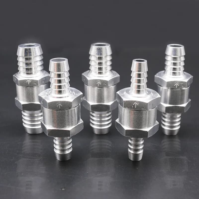 Valves unidirectionnelles 6/8/10/12/14/16mm, 6 tailles, en alliage d'aluminium, clapet anti-retour p