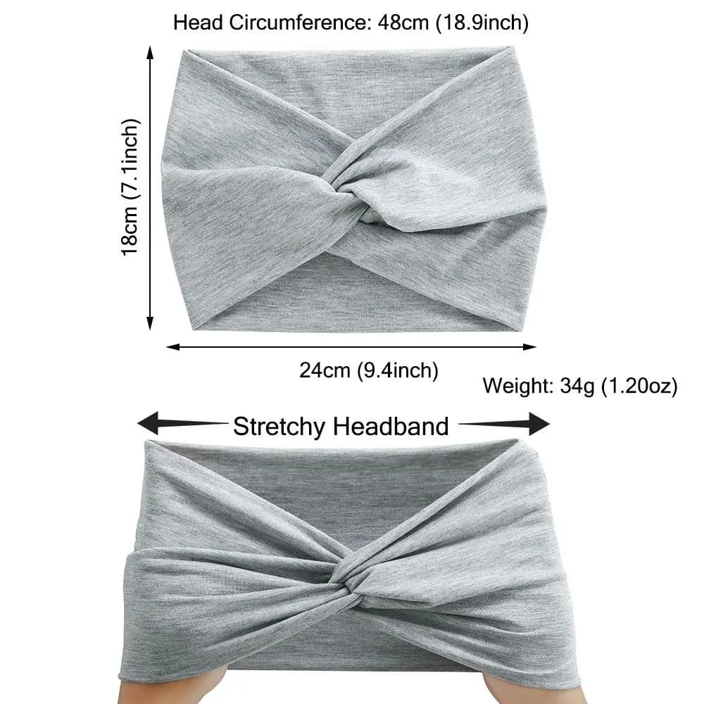 Bandeaux de sauna larges torsadés pour femmes, Turban d'entraînement, Bandeau, Accessoires pour chev
