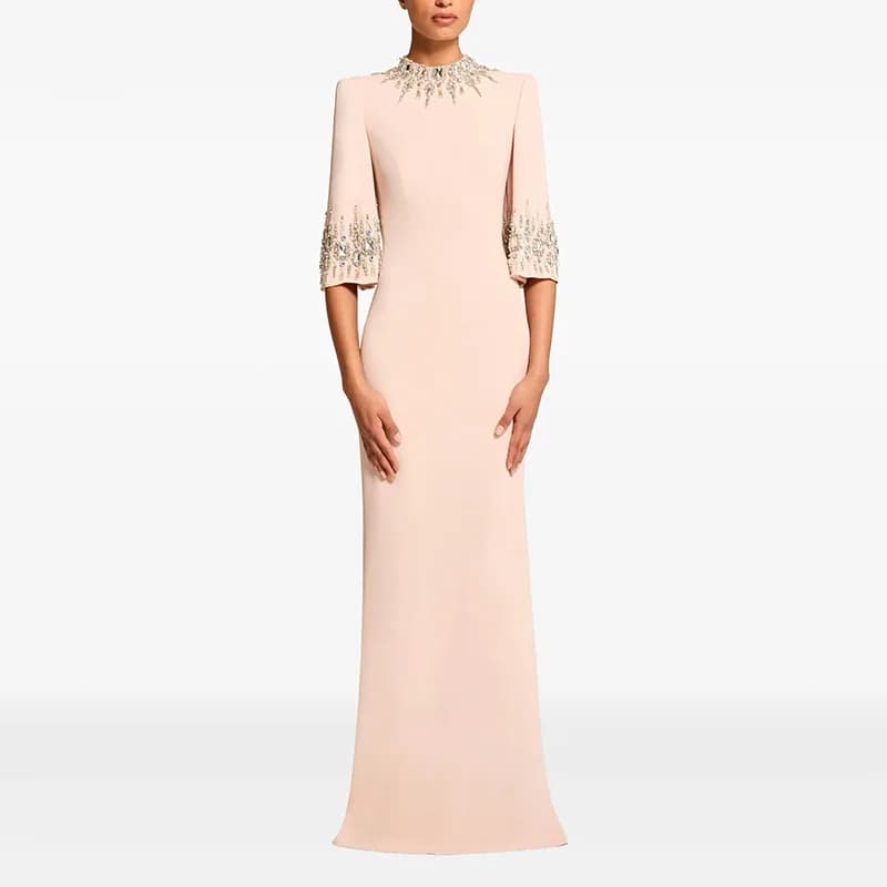 HIGH STREET Nouvelle Collection 2026 Robe Longue de Soirée Designer pour Femme, Ornée de Perles et d