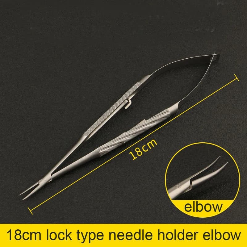 Porte-aiguille de type verrouillage, dispositif d'aiguille de microchirurgie, porte-aiguille fin en 