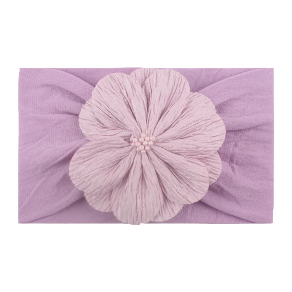 Bandeau à fleurs pour bébé fille, 13 couleurs, doux et élastique, adapté aux foulards pour nouveau-n