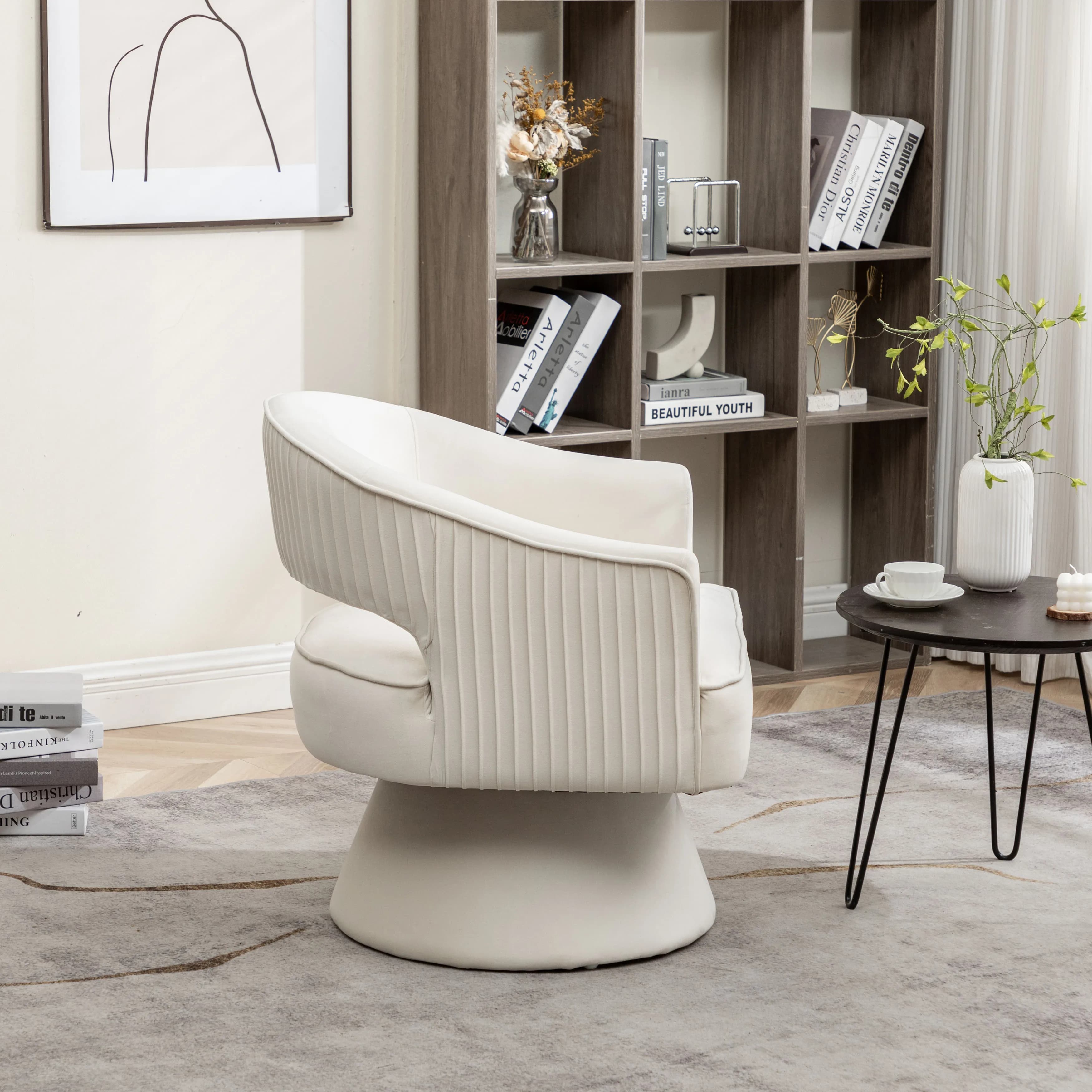 SEYNER-Fauteuil à Bras en Velours, Chaise de Chambre à Coucher, Meubles de Salon, Canapé Simple Nord