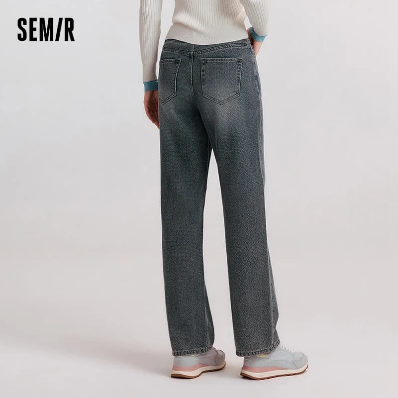 SEMIR-Jean Confortable à Jambes Larges pour Femme, Pantalon Effiloché, FjDenim, Nouvelle Collection 