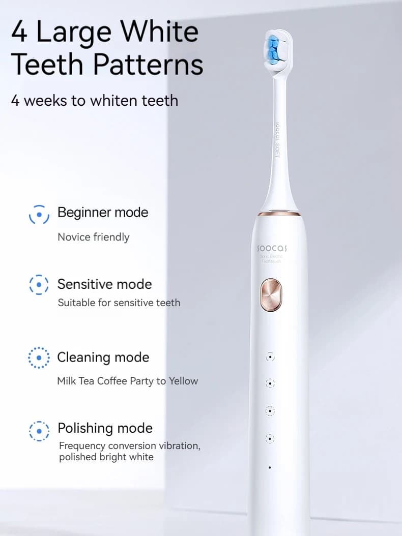 SOOCAS-Brosse à dents électrique à ultrasons X3S, IPX7, étanche, adulte X3U, mise à niveau, sonique 