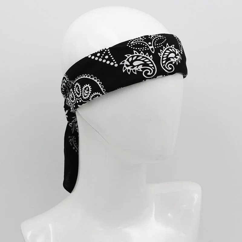 68CM rétro bleu rouge Paisley grand carré Bandana coton Hip Hop bandeau écharpe