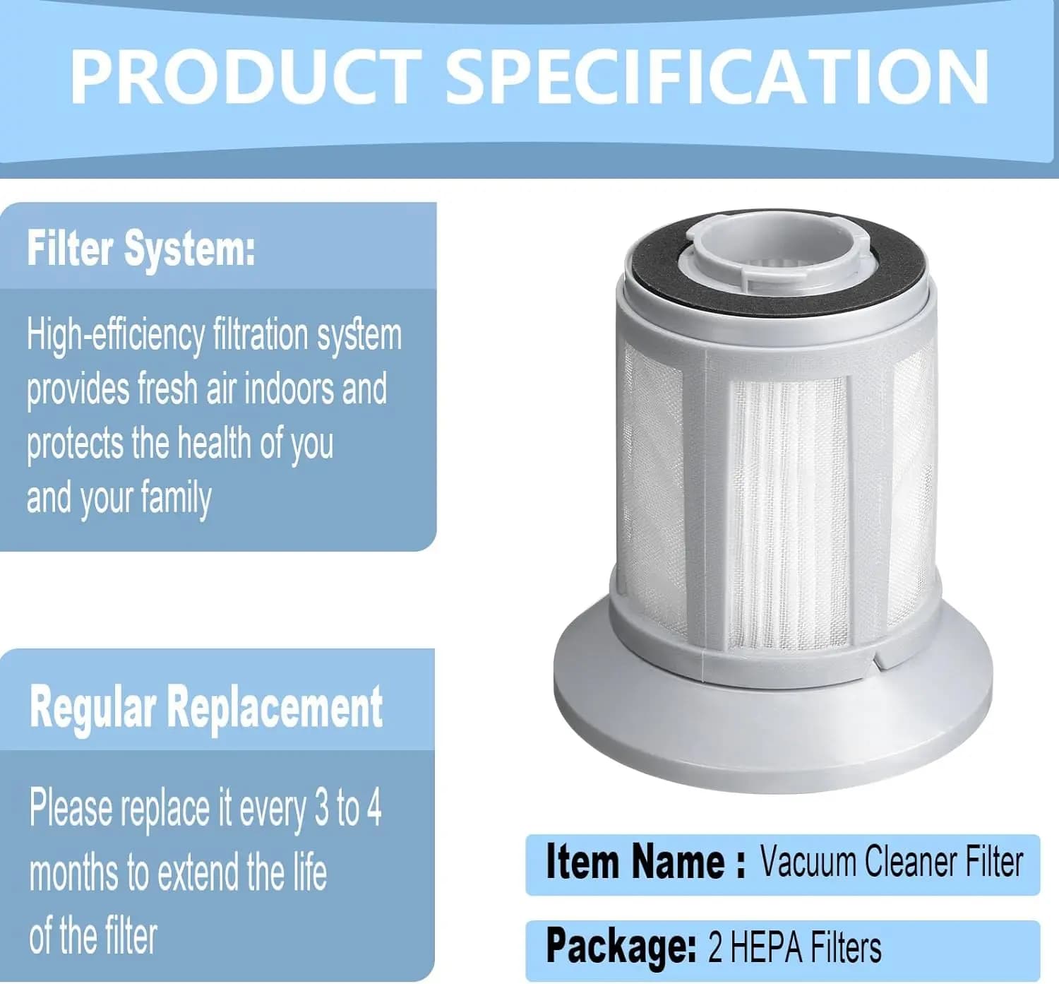 Filtre de rechange pour aspirateur balai Bissell 215snap, 1665, 16652, 1665W Zing, pièce 1613056