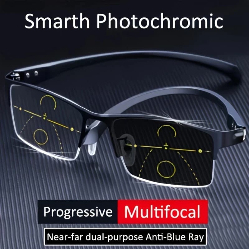 2025 Tr90 lunettes de lecture multifocales photochromiques hommes femmes progressif Anti-rayon bleu 