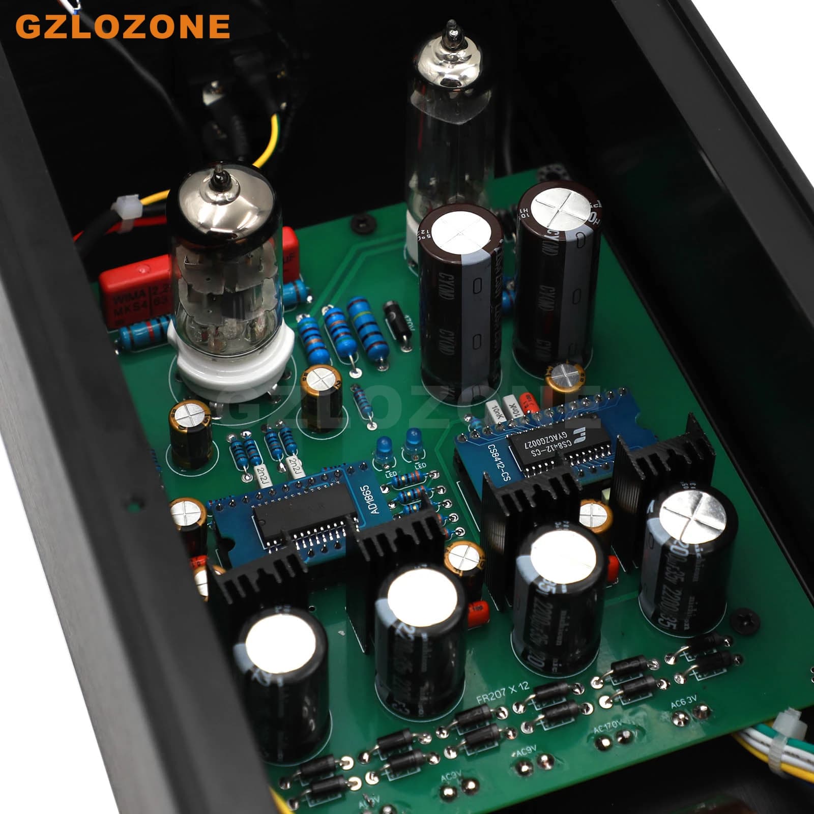 Décodeur d'architecture HIFI R2R, radiateur audio à tube NOS AD1865 avec tubes 6N11 + 6Z4