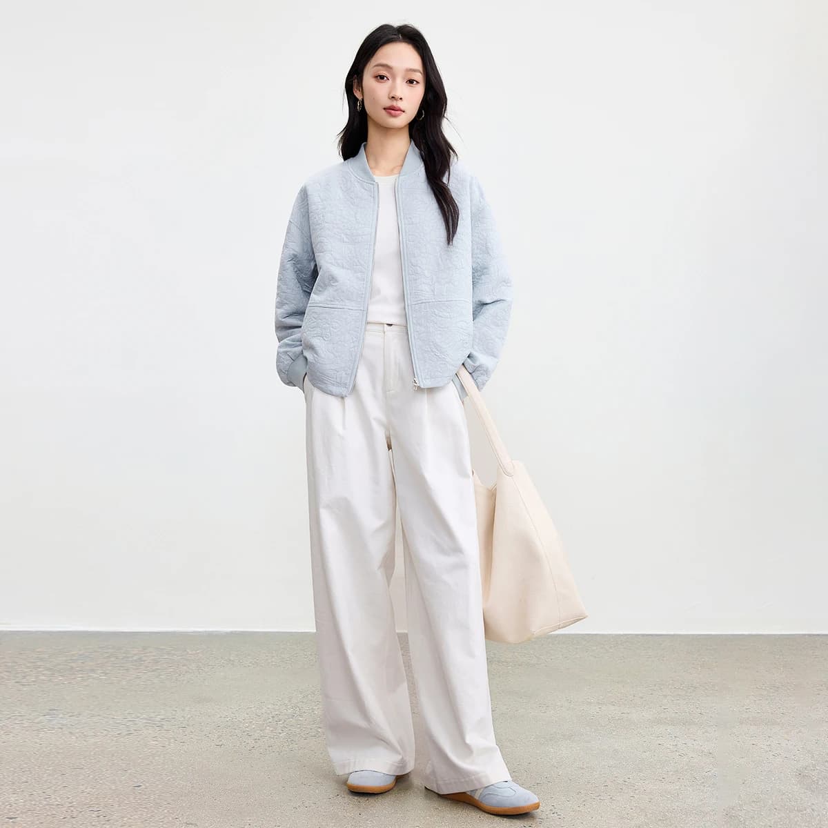 Veste de baseball femme SENTUBILA Automne Hiver 2026 Nouvelle Collection – Manteau décontracté avec 
