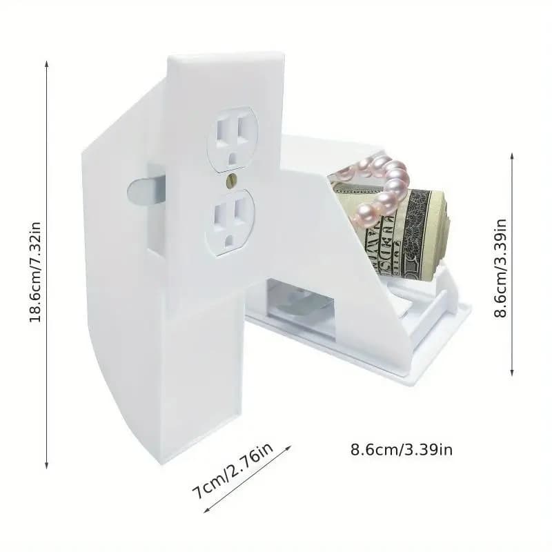 Boîte de rangement de prise murale cachée créative, vue secrète, pilules cachées, conteneur de sécur