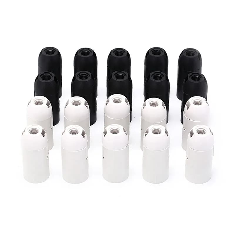Support de lampe E14 pratique, 10 pièces, anneau d'abat-jour, 2A 250V, 2 couleurs, petit capuchon à 