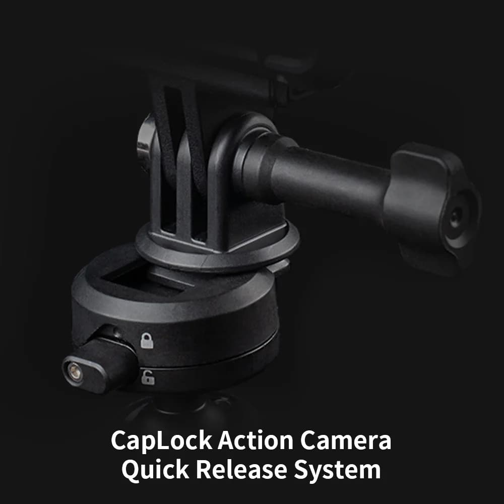 PGYTECH CapLock – support de guidon de moto, pour DJI OSMO Action 4/3/2, POCKET 3, Gopro Hero 12/11/