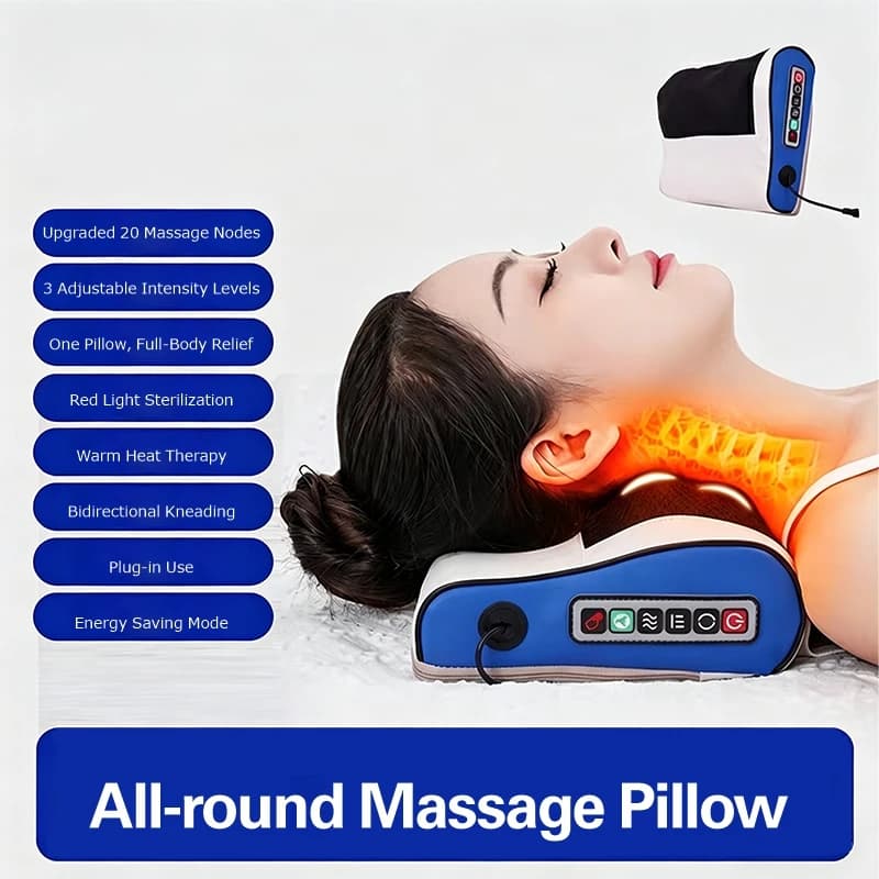 Coussin de massage pour le cou et les épaules à pétrissage profond 42 ° Thérapie thermique C : Soula