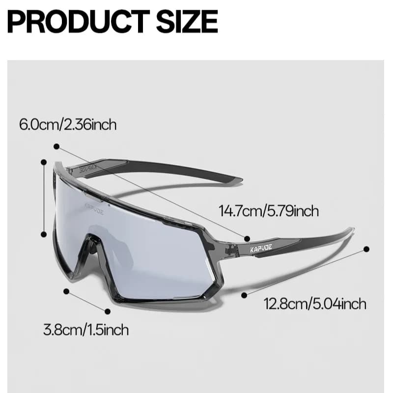 KAPVOE lunettes de cyclisme photochromiques sport conduite course randonnée rouge UV400 lunettes hom