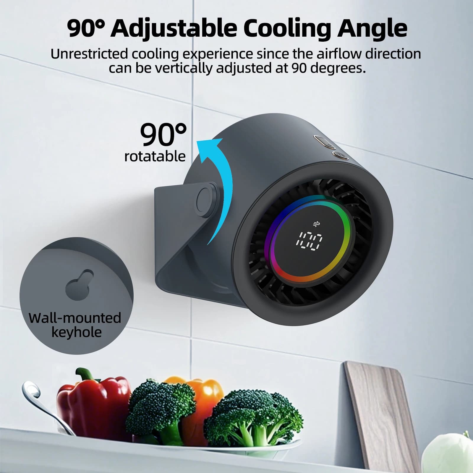 GOOJODOQ Ventilateur de bureau 4000 mAh Vitesse réglable silencieuse ​ ​ Ventilateur de circulation 