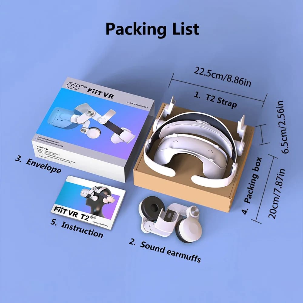Sangle de tête avec cache-oreilles pour casque VR, Meta, Oculus Quest 2, son amélioré, confort régla