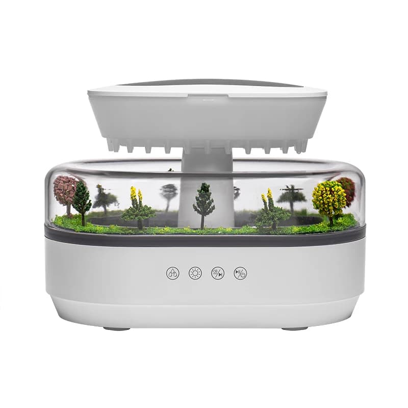 Humidificateur d'arôme goutte de pluie humidificateur d'air lumière colorée bruit blanc diffuseur d'