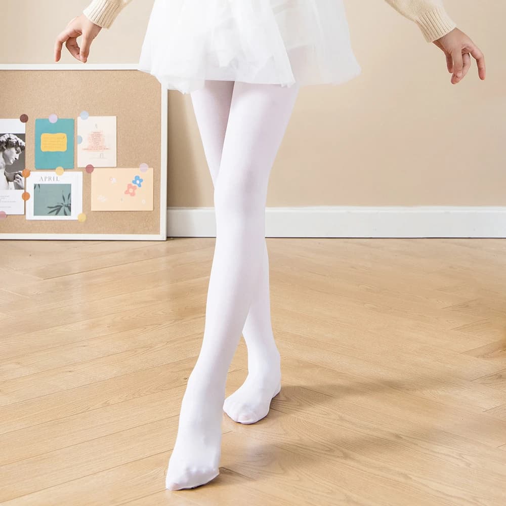 Étudiant enfants bonbons couleur unie collants Ballet danse collants enfants filles velours bas chau