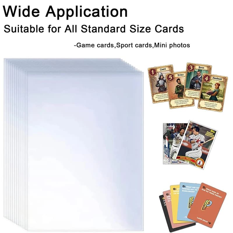 Pochettes transparentes pour cartes à jouer, pocommuniste de protection pour jeu de société Pokémon,