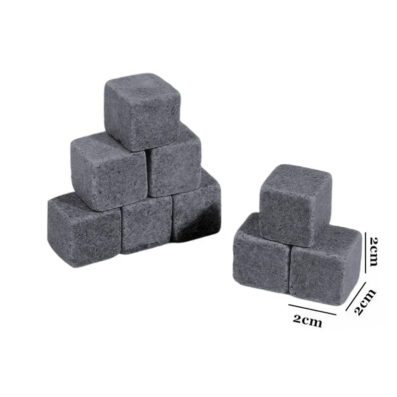 6 pièces pierres à Whisky soufflant glaçon refroidisseur réutilisable Whisky glace pierre Whisky roc