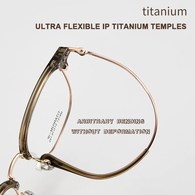 2025 nouveau cadre en titane lunettes polygonales cadre hommes acétate sourcil cadre lunettes à la m