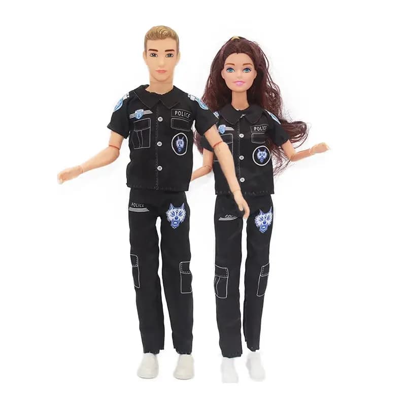 Articles Kawaii, tenue de poupée à la mode, vêtements pour enfants, uniforme de police, accessoires 