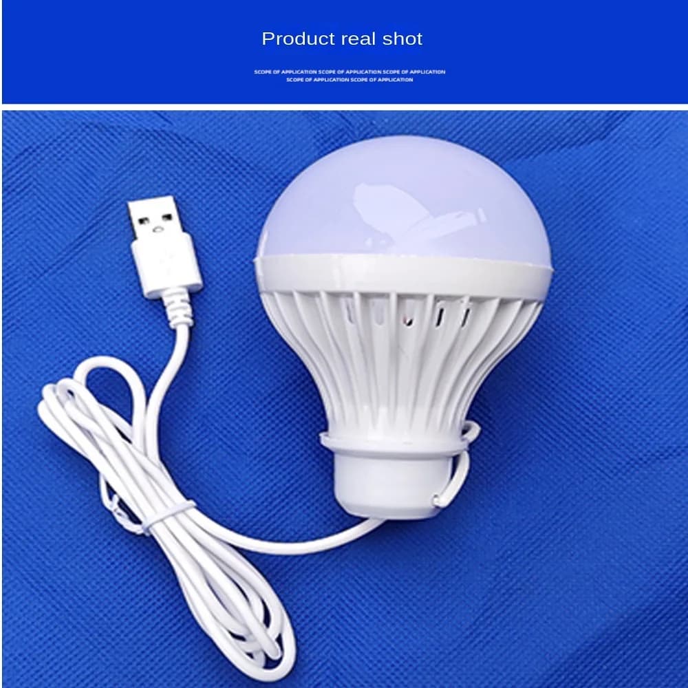 Ampoule USB LED lampe de Camping Portable Mini ampoule 5V puissance livre lumières étudiant apprenti
