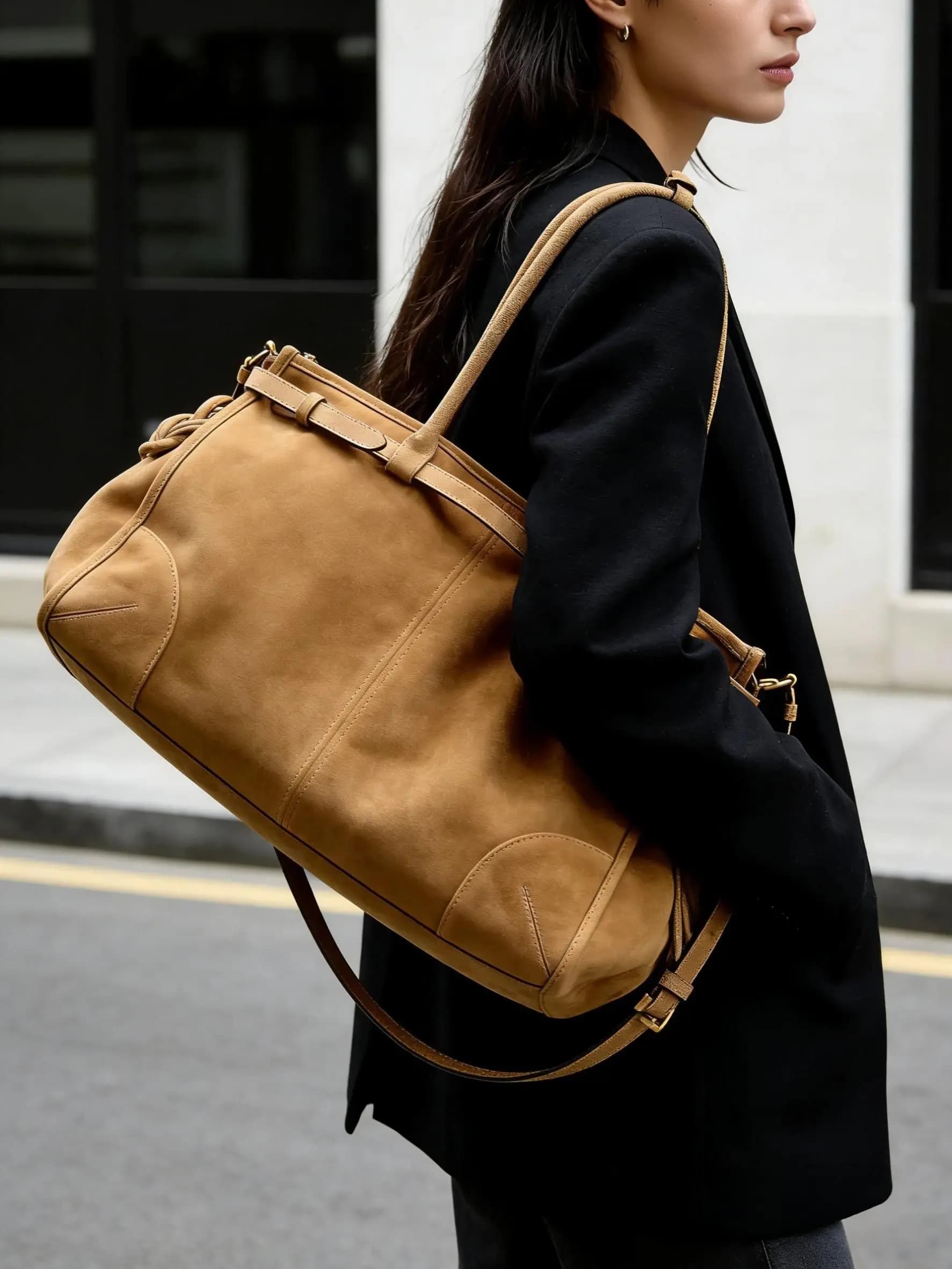 Sac fourre-tout en daim de créateur, sac de mode, sac de voyage de grande capacité, sac de luxe pour