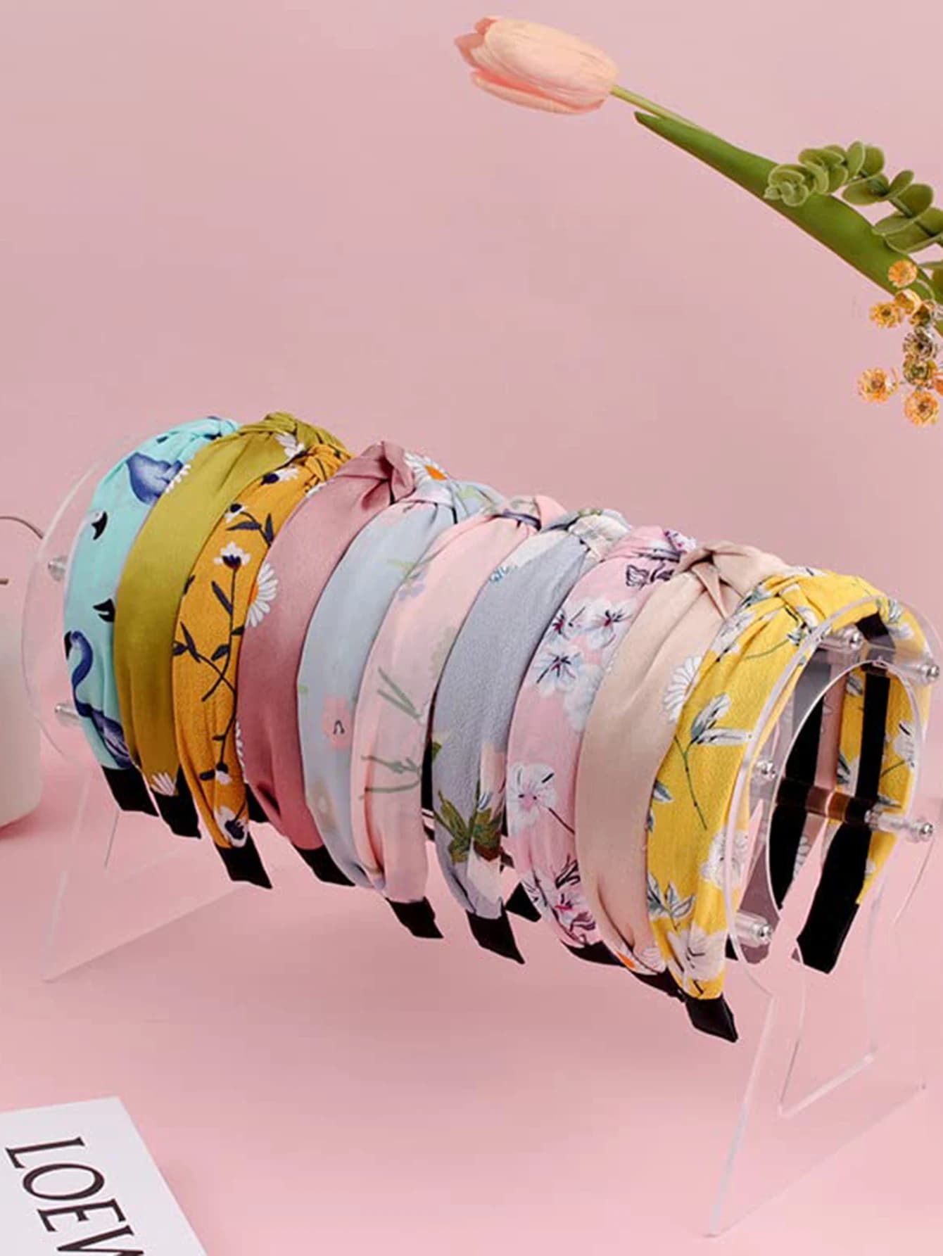 Support de rangement pour cerceau de cheveux creux en acrylique Transparent, boîte d'équipement de r