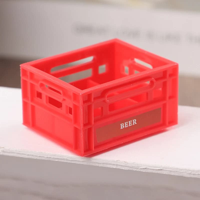 Miniature bouteille de bière avec panier, maison de courses, modèle de machine à bière, décor de scè