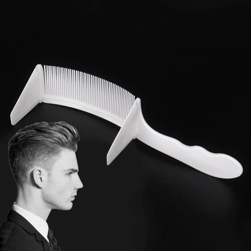 Peigne de positionnement incurvé pour barbier professionnel, 1 pièce, peigne à dessus plat résistant